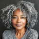 Silver Gray Jerry Curly V-Part Glueless Wigs Real Human Hair Salt and Pepper Short Bob For Women Over 50