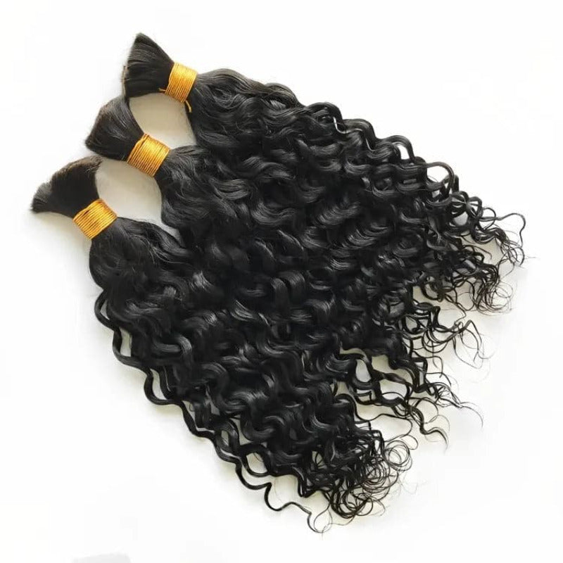 Water Wave Bulk Hair Extensions for Boho Knotless Braiding