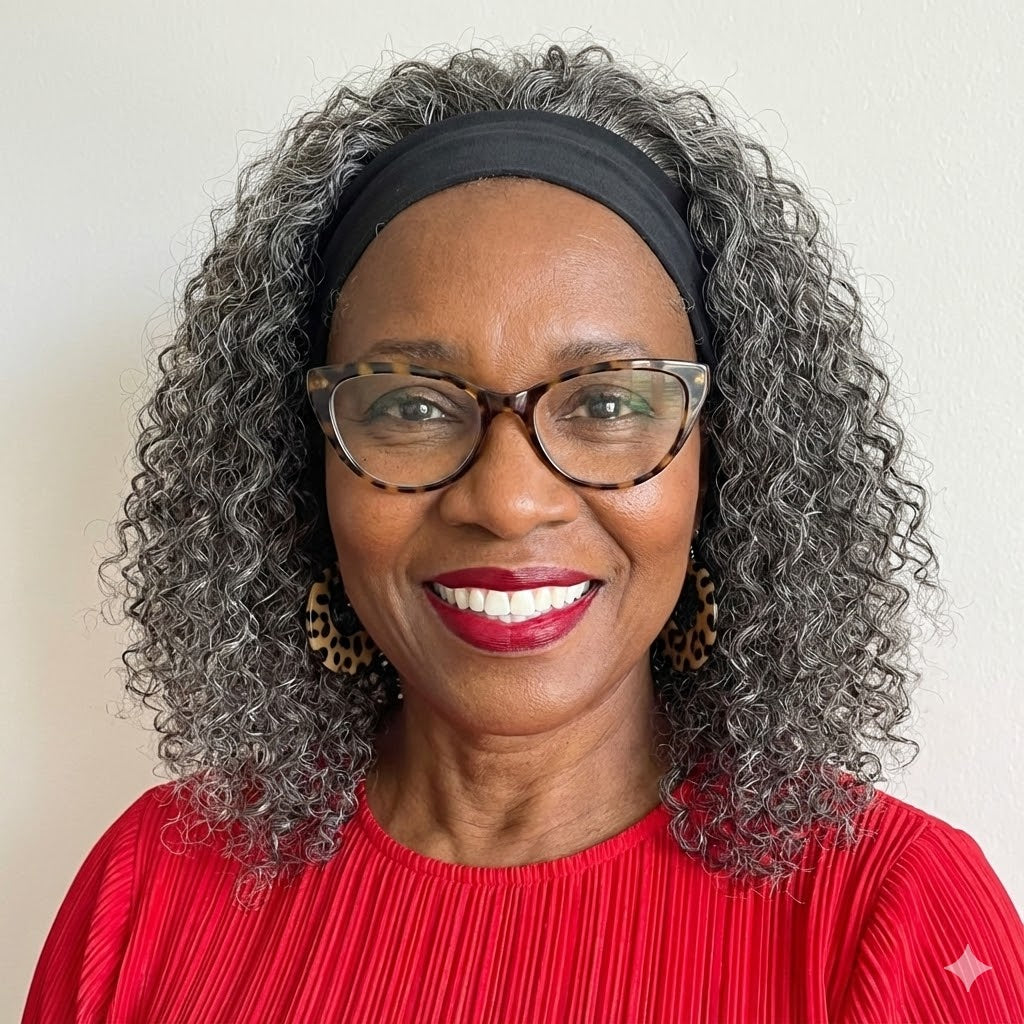 Wear & Go Salt & Pepper Curly Human Hair Headband Wig For Black Women