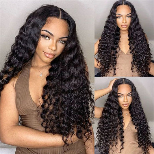 13x4 Lace Frontal Wig Human Hair Deep Wave HD Lace Wig