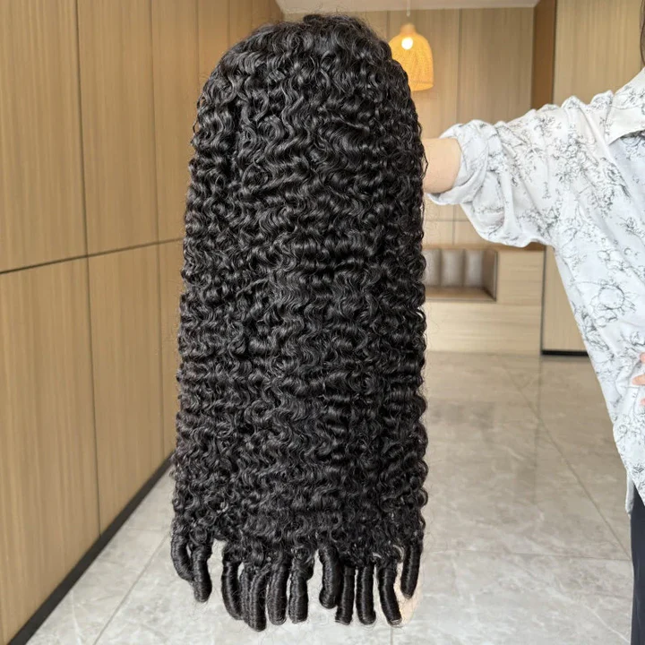 Burmese Curly Human Hair Wigs 13x6 Lace Frontal Transparent Wigs