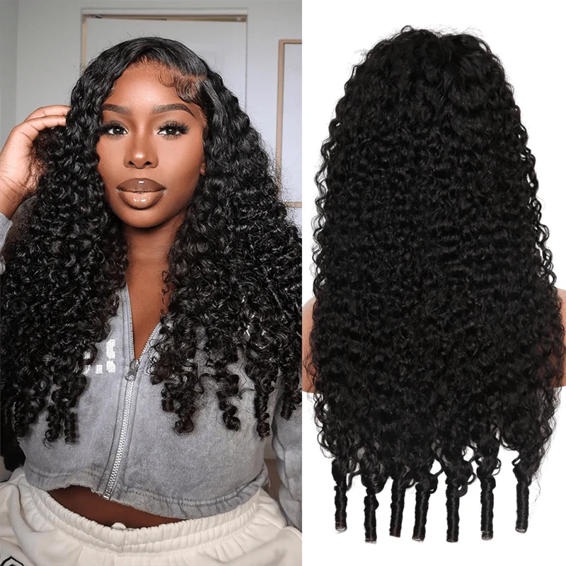 Burmese Curly 13x6 Lace Frontal Wigs Transparent Human Hair Wigs 180%