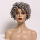 SeniorBella Salt & Pepper Short Bob Spiral Curly Wig
