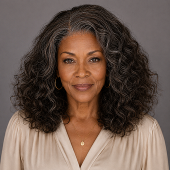 compare product T -Part Lace Dark Brown Salt & Pepper Curly Human Hair Water Wave Wig For Black Women