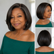 Salt and Pepper 5x5 Lace Bob Human Hair Wig