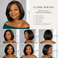 Salt and Pepper 5x5 Lace Bob Human Hair Wig