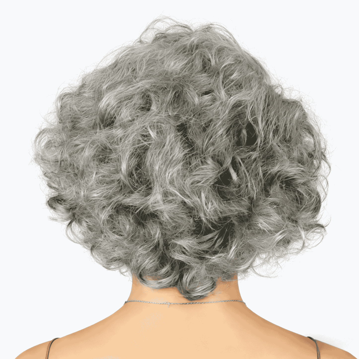 Wear Go Salt And Pepper Wig Glueless Human Hair Loose Curly Bob For Seniors