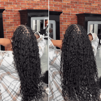Deep Wave Bulk Hair Extensions for Boho Knotless Braiding