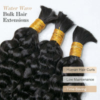 Water Wave Bulk Hair Extensions for Boho Knotless Braiding