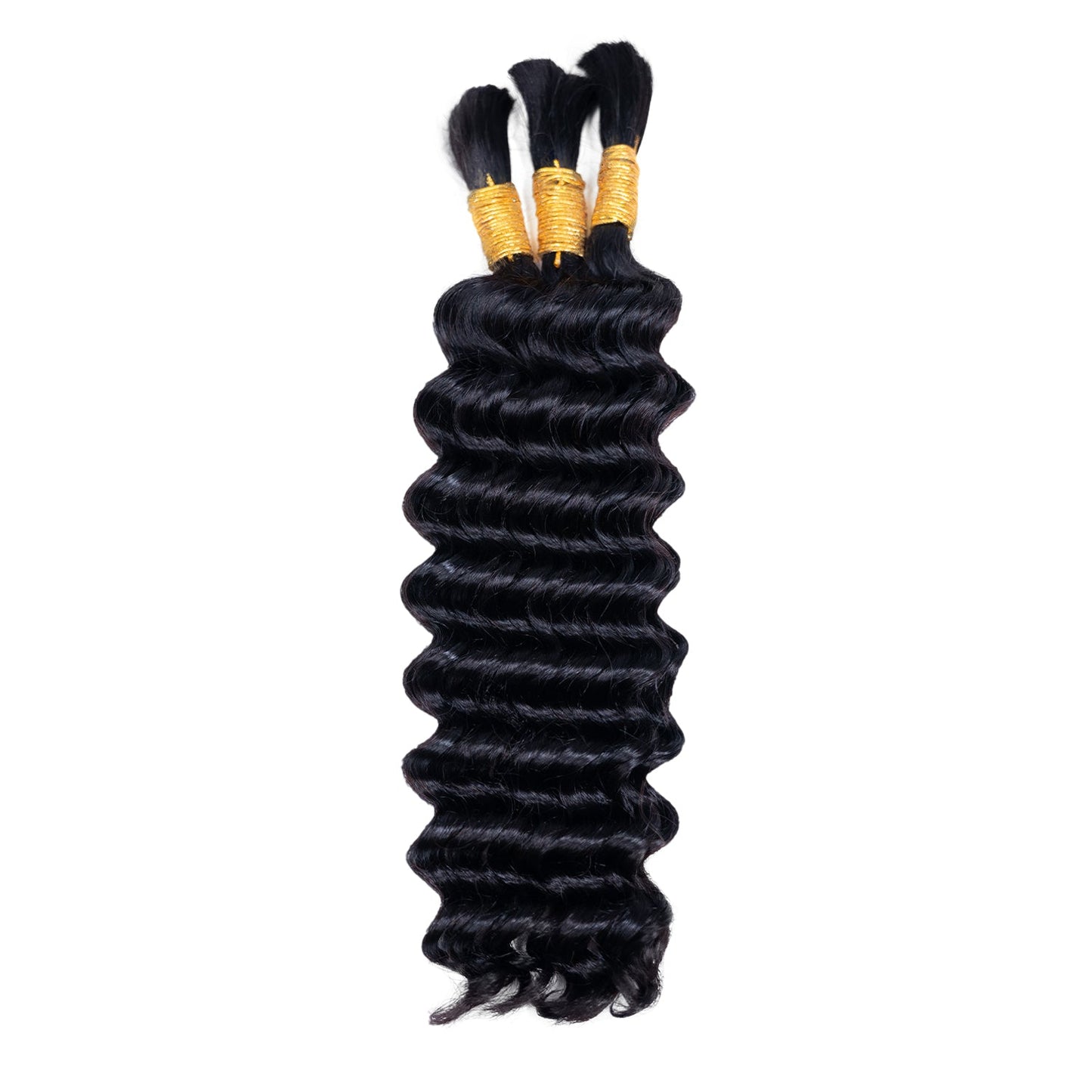 Deep Wave Bulk Hair Extensions for Boho Knotless Braiding