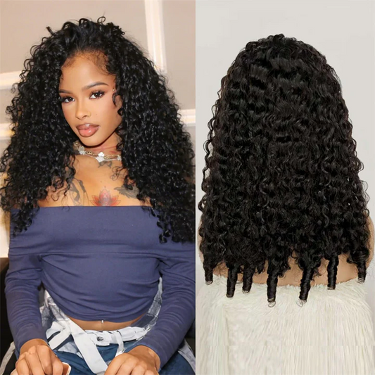 Burmese Curly Human Hair Wigs 13x6 Lace Frontal Transparent Wigs