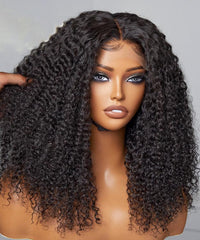 Thick Fluffy 13x4 Kinky Curly Lace Frontal Wigs With Baby Hair